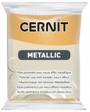 Polimerna glina Cernit Metallic - Zlatna, 56 g -1