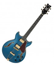 Poluakustična gitara Ibanez - AMH90, Prussian Blue Metallic -1