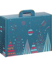 Poklon kutija Giftpack Bonnes Fêtes - Plava, 34.2 cm