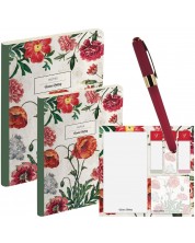 Poklon set Victoria's Journals Florals - Poppy, 4 dijela, u kutiji -1