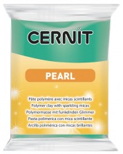 Polimerna glina Cernit Pearl - Zelena, 56 g