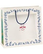 Poklon vrećica Giftpack Bonnes Fêtes - Jeleni, 35 cm