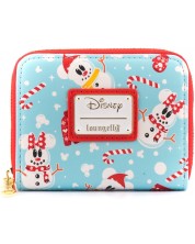 Novčanik Loungefly Disney: Mickey Mouse - Snowman Mickey & Minnie -1