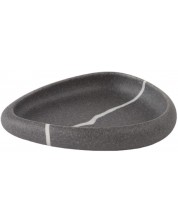 Stalak za sapun Inter Ceramic - Kobeya, 13 x 10.7 x 2.3 cm, sivi
