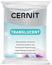 Polimerna glina Cernit Translucent - Bijela s brokatom, 56 g -1