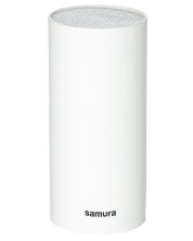 Stalak za noževe Samura - 22.5 x 11.5 cm, silikonsko punjenje, bijeli -1