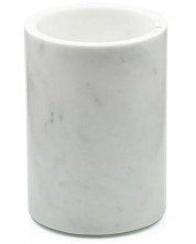 Držač četkica za zube Wenko - Onyx, 7 х 12.5 cm, bijeli mramor -1