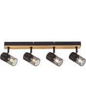 Luster Rabalux - Metta 71154, IP20, 230V, E14, 4x40W, crno s hrastom -1