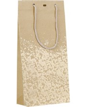 Poklon vrećica za boce Giftpack -  27 x 9 x 39 cm, kraft i zlato -1