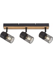 Luster Rabalux - Metta 71153, IP20, 230V, E14, 3x40W, crno s hrastom -1