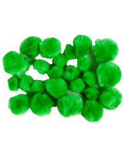 Pomponi Fandy - 24 komada, 3 veličine, zeleni neon