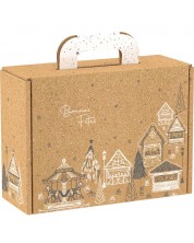 Poklon kutija Giftpack Bonnes Fêtes - Kraft, 25 cm -1