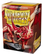 Štitnici za kartice Dragon Shield Sleeves - Matte Ruby (100 komada) -1