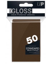 Štitnici za karte Ultra Pro - PRO-Gloss Standard Size, Brown (50 kom.)