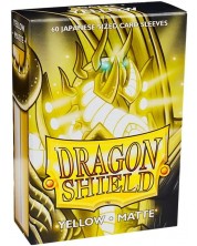 Štitnici za kartice Dragon Shield - Matte Sleeves Small Size, Yellow (60 komada) -1