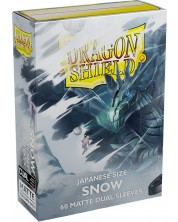 Štitnici za kartice Dragon Shield Dual Snow Sleeves - Small Matte (60 komada) -1