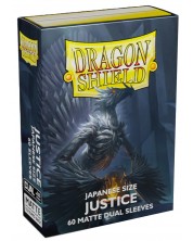 Štitnici za kartice Dragon Shield Dual Sleeves - Small Matte Justice (60 komada) -1