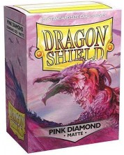 Štitnici za kartice Dragon Shield Sleeves - Matte Pink Diamond (100 komada) -1