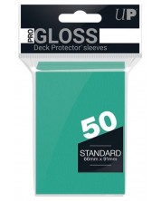 Štitnici za karte Ultra Pro - PRO-Gloss Standard Size, Aqua (50 kom.) -1