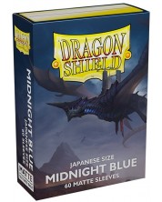 Štitnici za kartice Dragon Shield - Matte Sleeves Small Size, Midnight Blue (60 komada) -1