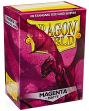 Štitnici za kartice Dragon Shield Sleeves - Matte Magenta (100 komada) -1