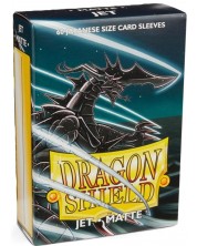 Štitnici za kartice Dragon Shield - Matte Sleeves Small Size, Jet (60 komada) -1