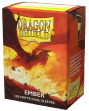 Štitnici za kartice Dragon Shield Dual Sleeves - Matte Ember (100 komada) -1