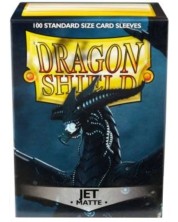 Štitnici za kartice Dragon Shield - Matte Sleeves Standard Size, Jet (100 komada) -1