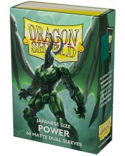 Štitnici za kartice Dragon Shield - Matte Dual Sleeves Small Size, Metallic Green (60 kom.) -1