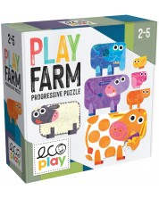 Progresivna slagalica Headu Ecoplay - Životinje na farmi