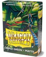 Štitnici za kartice Dragon Shield - Matte Sleeves Small Size, Apple Green (60 komada) -1