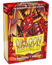 Štitnici za kartice Dragon Shield - Matte Sleeves Small Size, Crimson (60 komada) -1