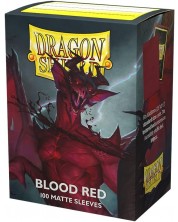 Štitnici za kartice Dragon Shield Sleeves - Matte Blood Red (100 komada) -1
