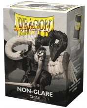 Štitnici za kartice Dragon Shield - Non-Glare Matte Sleeves Standard Size, Clear (100 kom.) -1