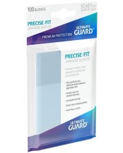 Protektori za igraće karte Ultimate Guard Precise-Fit Sleeves - Japanese Size, prozirni, 100 komada