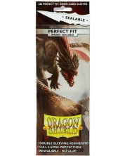 Štitnici za kartice Dragon Shield Perfect Fit Sleeves - Sealable Smoke (100 komada)