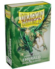 Štitnici za kartice Dragon Shield - Matte Sleeves Small Size, Emerald (60 komada) -1