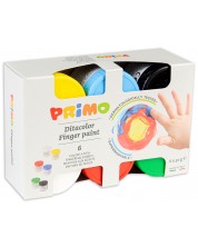 Boje za slikanje prstima Primo - 6 boja, 50 ml