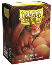 Štitnici za kartice Dragon Shield Dual Sleeves - Matte Peach (100 komada) -1