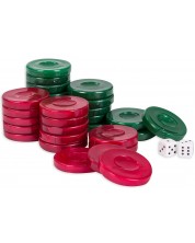 Backgammon figurice Modiano - Crvene i zelene -1