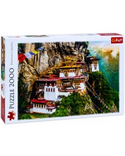 Puzzle Trefl od 2000 dijelova - Hramski kompleks Paro Taktsang, Butan