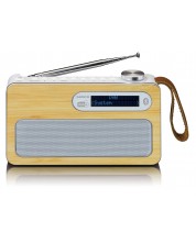 Radio Lenco - PDR-040 BAMBOO, smeđi/bijeli -1