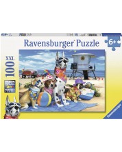 Puzzle Ravensburger od 100 XXL dijelova - Bez pasa na plaži