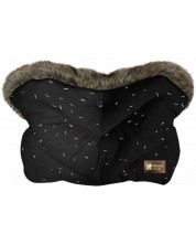 Rukavica za kolica KikkaBoo - Luxury Fur, Confetti Black -1