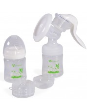 Ručna pumpa za majčino mlijeko Cangaroo - Delicate, bijela -1