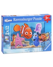 Slagalica Ravensburger od 2 x 12 dijelova - Nemo i prijatelji