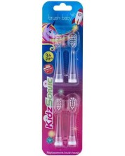 Zamjenske glave četkica za zube Brush Baby - Kidzonic, 3+ godine, 4 komada -1