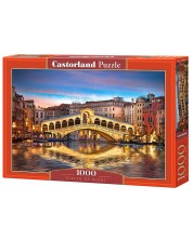 Puzzle Castorland od 1000 dijelova - Most Rialto noću