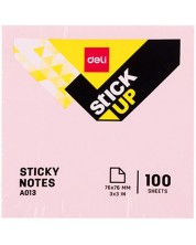 Samoljepljivi listovi  Deli Stick Up - EA01303, pastelni, ružičasti