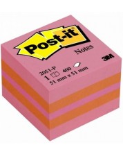 Samoljepljiva kocka Post-it - Pink, 5.1 x 5.1 cm, 400 listova -1